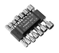 14 Pcs Socket Nut Driver Set, Metric Hex Impact Driver Bits and Adapters | Metric Socket Nut Driver Set, Hex Impact Driver Bits Socket Adapters for Hand Drill, Electric Screwdriver and Wrench