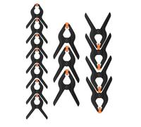 14 Pcs Spring Clamps Heavy Duty Nylon Spring Clips, 7 Pcs 3 inch Plastic Wood Clamps and 7 Pcs 2 inch Muslin Spring Clamps for Woodworking, DIY Crafts, Sewing, Gluing, Painting