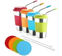 14 PCs Stainless Steel Cups Metal Drinking Glass Party Picnic Birthday Outdoors