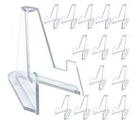 14 Pcs Trading Card Display Stand, Pack Mini Portable Clear Acrylic Display Stands for Toploader Penny Sleeves, Basketball, Football, Baseball, Sports Cards