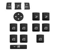 14 Pcs Window Glass Lift Button Trim Cover Interior Door Power Window Switch Button Cover Fit for Mercedes Benz A (W176) / B(W246) / C(W204) / E(W212) / GL/ML/CLA/GLA/GLE/GLK Class