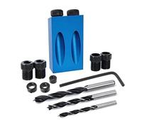 14 Pcs Woodwork Guides Joint Angle Tool, Degree Pocket Hole Screw Jig Dowel Drill Joinery Kit, Dowel Drill Joinery Screw Kit for Wood, Handmade, DIY