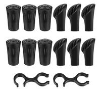 14 PcsWalking Stick Rubber Ends Sticks Caps, Trekking Pole Tips Protectors, BlackRubber Ferrules for 11mm Walking Sticks Hiking Poles Hiking Stick Tipss Cane Nordic Walking Poles Rubber Tips/3 Style