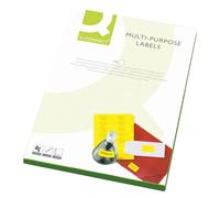 14 Per Page Fluorescent Yellow Labels Q-Connect Multipurpose KF01134