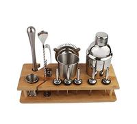 14 Piece Bartender Kit with Stand - Rustproof Cocktail Set - Bar Sets for The Home with Cocktail Kit - Bar Kit for a for Him or Her - Stainless Steel Bartender Set - Bar Tool Set