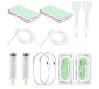 14-Piece Fridge Cleaning Set, Fridge Drain Cleaning with Hose, Syringe, De-Icing Scoops, Piston, Fridge Discharge Excavator for Unblocking Drain Holes Refrigerators