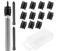 14-Piece HSS Spot Weld Cutter Set - 3/8" Double-Sided Hex Shank Drill Bits For Power Tools - Professional Sheet Metal Welding Removal Kit