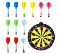 14 Piece Kids Dart Set, Magnetic Double Sided Large Size Dart Board Game for Family Fun