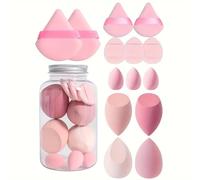 14 Piece Makeup Sponge Set, Beauty Foundation Blending Beauty Sponge, Multicoloured Makeup Sponge Set, Foundation Blending Makeup Sponge for Liquid Creams and Powders