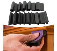 14-Piece Rubber Sanding Block Kit for Wood and Leather with 3 Shapes Including Convex Concave Contoured Polishing Pads for Carpentry Artwork Handicrafts