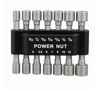 14 Piece SAE Metric Socket Bit Set, Nut Driver Bits with Hex Shank, Chrome Vanadium Steel Socket Adapter Set for Drill, Electric Screwdriver, Power Tools, Automotive Repair and DIY Projects