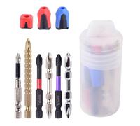 14-Piece Screwdriver Bit Set with Screw Fixing Clamper, Cross and Magnetic Bits for Repair Tools, 80mm and 65mm Metal Driver Accessories