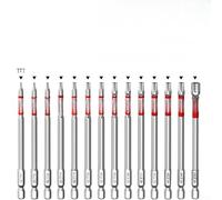 14-Piece Security for torx Bit Set, Centre Hole, 50mm & 100mm(B) | For Locksmith Work, Centre Hole Design, for ideal for Pros, Alloy Steel Build, Sizes TT7-TT40