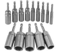14-Piece Socket Recess Hexagonal Bit Set, 6-19 mm Socket Spanner Inserts, Socket Wrench, Processing Depth 34 mm Sockets, for Cordless Screwdrivers, Screwdrivers, Screw-On Wrenches