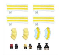 14-Piece Steam Cleaner Nozzle & Brush Kit for Kärcher SC1, SC2, SC3, SC4, SC5 | Includes Round/Flat Brushes, Cloth Covers & Rags | Replacement Accessories
