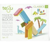 14 Piece Tegu Magnetic Wooden Block Set, Tints
