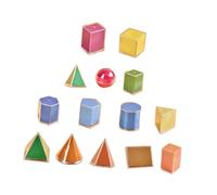 14 Pieces 3D Geometric Solids Math Toys Durability Portable Manipulatives