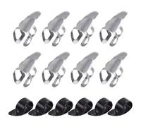 14 Pieces Banjo Picks Set,Banjo Finger Picks,Banjo Finger Picks & Thumb Pick Set,8 Metal Finger Picks and 6 Plastic Black Mountain Thumb Pick for Guitar,Banjos and Other Instrument (Silver,Black)