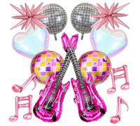14 Pieces Disco Ball Balloons, Kpop Party Decorations, Kpop Balloons, Ideal for 80s Theme Parties and Music Events, Versatile Party Supplies for Various Celebrations