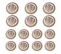 14 Pieces Gold Metal Blazer Button Set 23mm 18mm Blazer Buttons Men Metal Suit Buttons for Men Gold Buttons for Blazer,Suits,Sport Coat,Uniform,Jacket