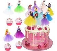 14 Pieces Princess Cake Toppers,Mix Princess Cake Decoration,Cute Cartoon Character Cake Decorations Set, Princesses Theme Party,Mix Birthday Party Food Cupcakes,For Kids Girls Baby Shower