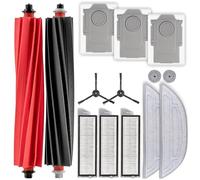 (14 Pieces) S8 MaxV Ultra Replacement Parts Compatible with Roborock S8 MaxV Ultra/ S8 Max Ultra Robot Vacuum, 2 Roller Brushes, 2 Side Brushes, 3 HEPA Filters, 3 Dust Bags, 2 Big + 2 Small Mop Pads