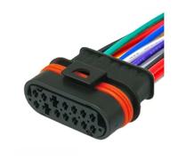 14 Pin Diesel Parking Heater Connector Wire Harness 225201040011 967526-1 For Ebers~her D5WS D3WZ B4WSC HELLA 732261-00(14Pin Female,5 Pcs)