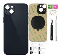 ZMVDJZ 14 Plus Back Glass Replacement for iPhone 14 Plus Back Cover Glass (Midnight, 6.7 Inch) with Pre-Installed Tape +Installation Instruction + Repair Tools (Midnight)