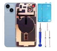 14 Plus Back Glass Replacement Kit with Plate & Flex Cable and All Parts, Blue, 6.7 Inch for iPhone 14 Plus Back Cover Glass, with Repair Tools (Blue)