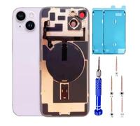 14 Plus Back Glass Replacement Kit with Plate & Flex Cable and All Parts, Purple, 6.7 Inch for iPhone 14 Plus Back Cover Glass, with Repair Tools (Purple)