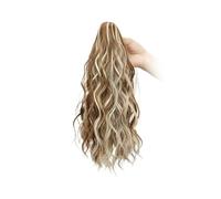 14" Ponytail Extension Long Multi Layered Fluffy Thick Wavy Curly Claw Clip Hair Extensions,Natural Soft Synthetic Hairpiece(6H613)