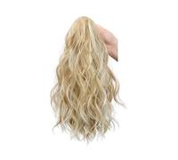 14" Ponytail Extension, Short Claw Clip on Fake Pony Tails Soft Wavy Curly in Hair Extensions Synthetic Hairpiece for Women Daily Party Hair Extension for Daily Use(Light blonde)