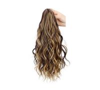 14" Ponytail Extension, Short Claw Clip on Fake Pony Tails Soft Wavy Curly in Hair Extensions Synthetic Hairpiece for Women Daily Party for Daily Use(4H27)