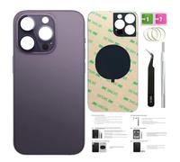 14 Pro Back Glass Replacement for iPhone 14 Pro Back Cover Glass (Deep Purple, 6.1 Inch) with Pre-Installed Tape +Installation Instruction + Repair Tools (Deep Purple)