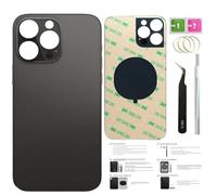 14 Pro Back Glass Replacement for iPhone 14 Pro Back Cover Glass (Space Black, 6.1 Inch) with Pre-Installed Tape +Installation Instruction + Repair Tools (Space Black)