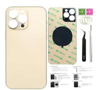 14 Pro Max Back Glass Replacement for iPhone 14pro Max Back Cover Glass (Gold, 6.7 Inch) with Pre-Installed Tape +Installation Instruction + Repair Tools (Gold)