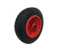 14" PU SOLID WHEELBARROW WHEEL/TYRE 3.50-8 PUNCTURE PROOF WITH PLASTIC CENTRE - 16MM BORE
