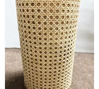 14" Rattan Cane Webbing Roll Natural Wicker Repair Mesh for Furniture Cabinets & Chairs DIY Home Decor Fabric Sheet (31"x394") Versatile Weaving Material