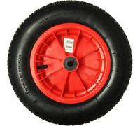 14" Red Sack Truck Trolley Rubber Anti Slip Wheel Heavy Duty Barrow Tyre Steel For Garden Trolleys Cart Trucks Replacement