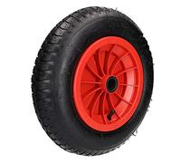 14" Red Wheelbarrow Wheel Tyre Launching 3.50-8 Light Weight 4ply 1" Bore
