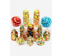 14 Retro Mixed Plastic Sweet Jars for Pick & Mix, Victorian Sweet Shop, Candy Buffet Kit, Party Pack