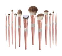 14 Rose Gold Snow Fox Hair Makeup Brush Set