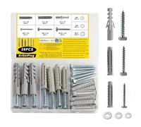 14 Sets Heavy Duty Masonry Brick Wall Fixing Screw Coach Screws and Wall Plugs Set,Hex Coach Bolts Anchor Masonry Screws Raw Plugs for Brick Wall TV Bracket Aerial Shelves Concrete Fixings,M6 M8 M10