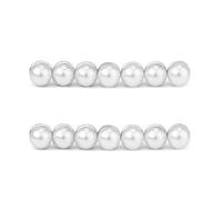 14 Sets Wedding Veil Weights, Magnetic Pearls Double Sided Pearl Magnets Artificial Pearls Magnetic Button Strong Hijab Magnets for Wedding Dress Clothes Scarves Women Girls Bridal (Silver)