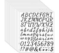 14 Sheets 1176 Pcs Self Adhesive Vinyl Letter Stickers,Vinyl Letter Stickers Decals for Scrapbooking,Mailbox,Notebook,Classroom Decor, Door, Business,Address (Handwriting Black, 1 Inch)