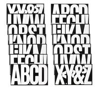 14 Sheets 76pcs Large Letter Stickers, 6inch Vinyl Alphabet Uppercase Stick On Letters, Capital Sticky Waterproof Self Adhesive for Wall Decor (White)