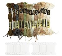 14 Skeins Per Pack Brown Embroidery Threads,Brown Thread,Sewing Thread Kit,Cotton Embroidery Thread Embroidery Series Cross Stitch Floss