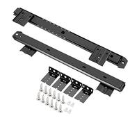 14" Sliding Keyboard Drawer with Roller Bearing Runners - Adjustable Height, 45kg Capacity, Under Desk Shelf nizer, 10pcs Black Drawer Slides for Smooth Operation