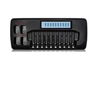 14 Slot Battery Charger AA AAA - Universal LED Battery Charger Intelligent For 1.2V AA AAA NiMH/NICD And 9V Li-Ion/NICD Rechargeable Batteries With Discharge Function