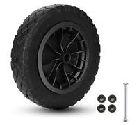 14” Solid PU Wheelbarrow Wheel, 3.50-8 Puncture Proof Tire with Steel Rim, Heavy Duty Replacement Wheel for Garden Trolley, Wheelbarrow, Go Kart, Cart